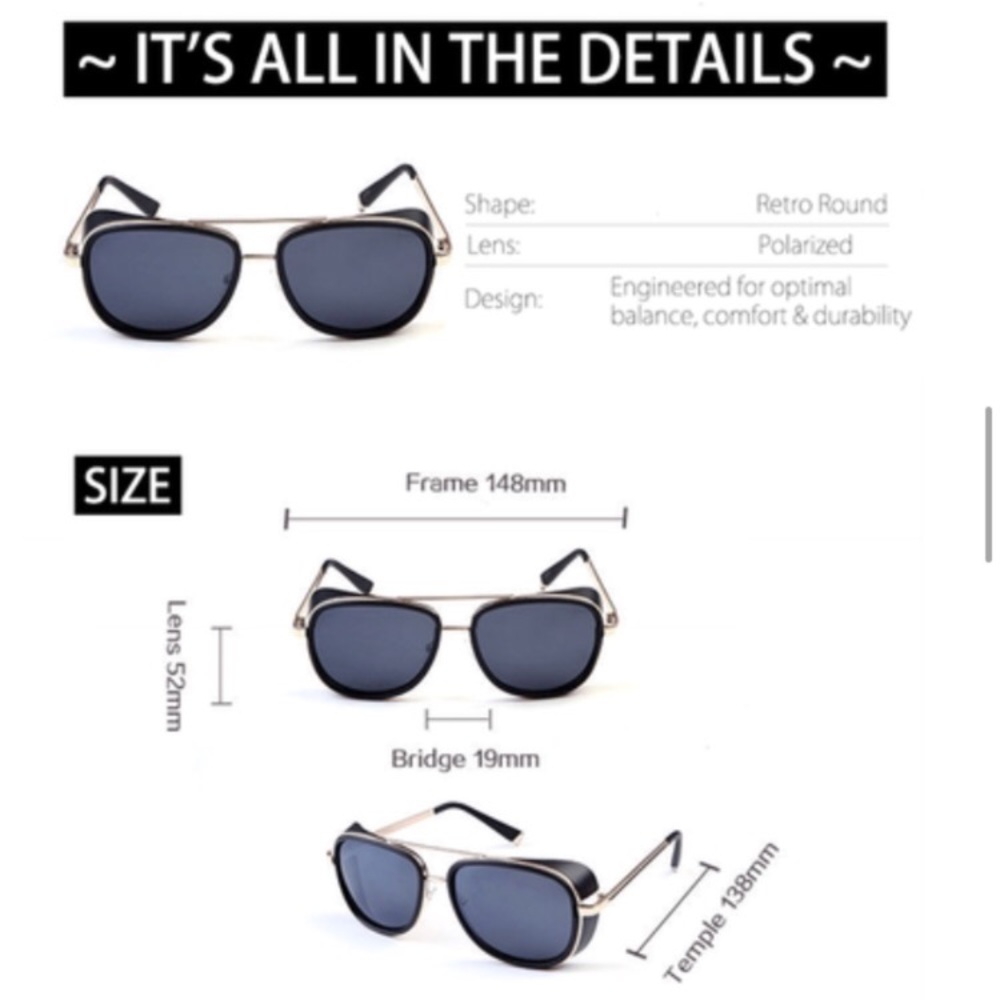 TWO pairs of Tony Stark sunglasses - Picture 2 of 2